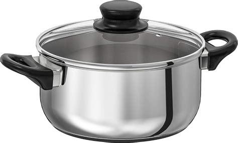 ANNONS Pot with lid, glass/stainless steel, 2.8 l